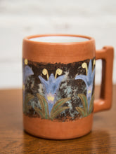 Load image into Gallery viewer, Hand-Painted Terracotta Mug with Floral Motif
