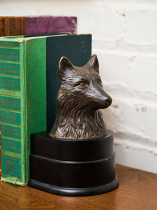 Wolf Vintage Heavy Bookends