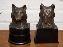 Load image into Gallery viewer, Wolf Vintage Heavy Bookends

