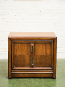 Pair of Double Drawer Mid Century Nightstands