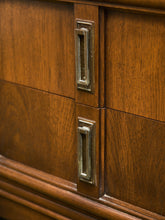 Load image into Gallery viewer, Pair of Double Drawer Mid Century Nightstands
