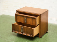 Load image into Gallery viewer, Pair of Double Drawer Mid Century Nightstands
