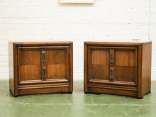Load image into Gallery viewer, Pair of Double Drawer Mid Century Nightstands
