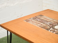 Load image into Gallery viewer, Danish Modern Gangsø Møbler Teak Dining Table with Tile Top by P. Hermann, 1970s with Hairpin Legs
