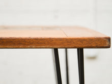 Load image into Gallery viewer, Danish Modern Gangsø Møbler Teak Dining Table with Tile Top by P. Hermann, 1970s with Hairpin Legs
