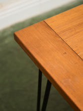 Load image into Gallery viewer, Danish Modern Gangsø Møbler Teak Dining Table with Tile Top by P. Hermann, 1970s with Hairpin Legs
