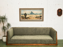 Load image into Gallery viewer, Vintage Mid-Century Olive Checker Green Sofa
