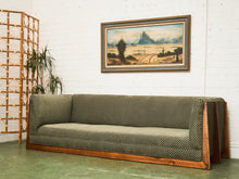 Load image into Gallery viewer, Vintage Mid-Century Olive Checker Green Sofa
