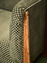 Load image into Gallery viewer, Vintage Mid-Century Olive Checker Green Sofa
