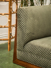 Load image into Gallery viewer, Vintage Mid-Century Olive Checker Green Sofa
