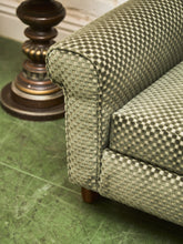Load image into Gallery viewer, Checker Green Danish Modern Vintage Club Chair
