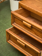 Load image into Gallery viewer, Boho Two Drawer Oak Nightstand
