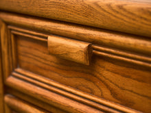 Load image into Gallery viewer, Boho Two Drawer Oak Nightstand
