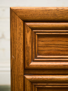 Boho Two Drawer Oak Nightstand