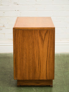 Boho Two Drawer Oak Nightstand