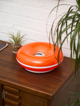 Load image into Gallery viewer, Orange Donut Lamp with White Stripe
