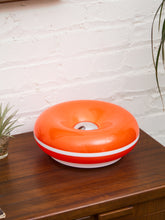Load image into Gallery viewer, Orange Donut Lamp with White Stripe
