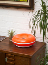 Load image into Gallery viewer, Orange Donut Lamp with White Stripe
