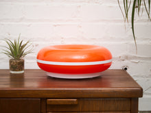 Load image into Gallery viewer, Orange Donut Lamp with White Stripe
