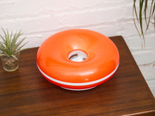 Load image into Gallery viewer, Orange Donut Lamp with White Stripe
