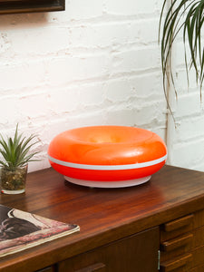 Orange Donut Lamp with White Stripe
