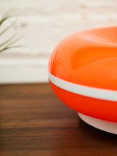 Load image into Gallery viewer, Orange Donut Lamp with White Stripe
