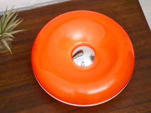 Orange Donut Lamp with White Stripe