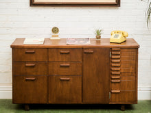 Load image into Gallery viewer, Mid-century Modern File Cabinet with Multiple Drawers Office Credenza Craft Cabinet
