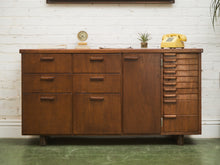 Load image into Gallery viewer, Mid-century Modern File Cabinet with Multiple Drawers Office Credenza Craft Cabinet
