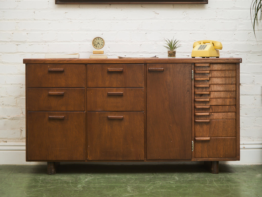 Mid-century Modern File Cabinet with Multiple Drawers Office Credenza Craft Cabinet