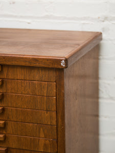Mid-century Modern File Cabinet with Multiple Drawers Office Credenza Craft Cabinet