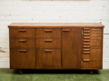 Load image into Gallery viewer, Mid-century Modern File Cabinet with Multiple Drawers Office Credenza Craft Cabinet
