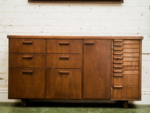 Load image into Gallery viewer, Mid-century Modern File Cabinet with Multiple Drawers Office Credenza Craft Cabinet
