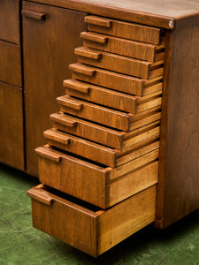 Mid-century Modern File Cabinet with Multiple Drawers Office Credenza Craft Cabinet