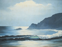 Load image into Gallery viewer, Mellow Blues Ocean Painting with Great Clouds by R.T.
