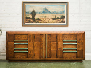 Lane Brutalist 9 drawer Dresser