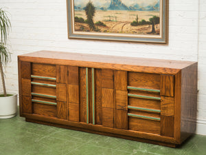 Lane Brutalist 9 drawer Dresser
