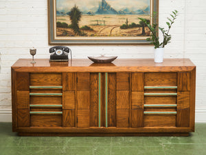 Lane Brutalist 9 drawer Dresser
