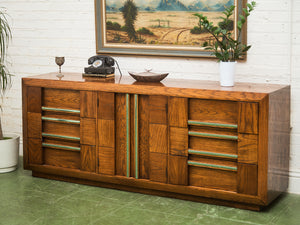 Lane Brutalist 9 drawer Dresser