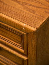 Load image into Gallery viewer, Boho Two Drawer Oak Nightstand
