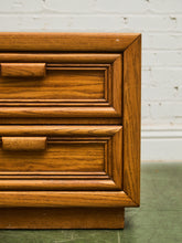 Load image into Gallery viewer, Boho Two Drawer Oak Nightstand
