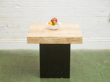 Load image into Gallery viewer, Plinth Base Travertine End Table
