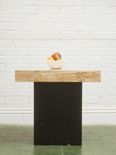 Load image into Gallery viewer, Plinth Base Travertine End Table
