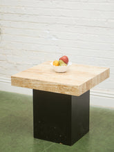Load image into Gallery viewer, Plinth Base Travertine End Table
