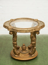Load image into Gallery viewer, Capiz Abalone Shell Gilt Metal Italian Florentine Style End Table
