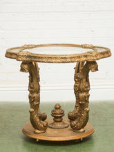 Load image into Gallery viewer, Capiz Abalone Shell Gilt Metal Italian Florentine Style End Table
