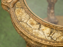 Load image into Gallery viewer, Capiz Abalone Shell Gilt Metal Italian Florentine Style End Table

