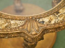 Load image into Gallery viewer, Capiz Abalone Shell Gilt Metal Italian Florentine Style End Table
