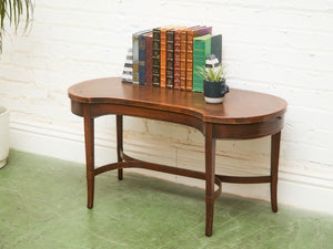 19th Century Antique Mahogany Kidney Form Coffee Table