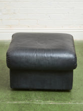 Load image into Gallery viewer, Leather 1970’s Plinth Ottoman
